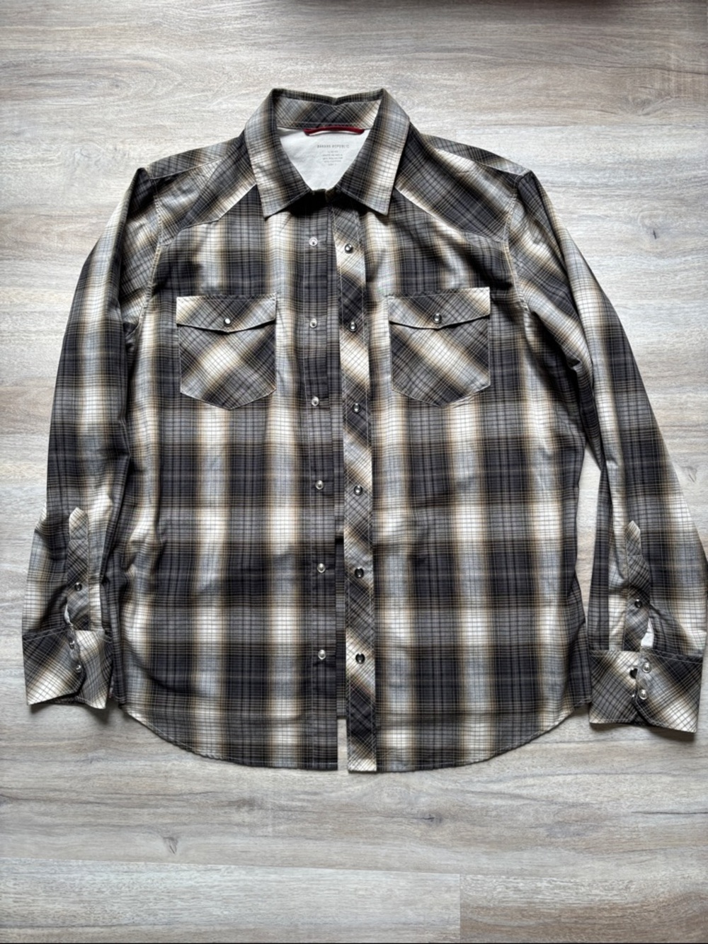 Banana Republic Like New Large Men’s Slim Snap Button Western Shirt Long Sleeve